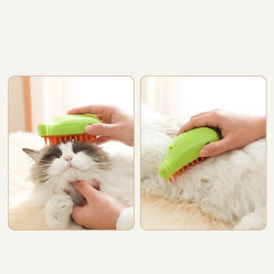 3-in-1 Cat & Dog Steam Brush – Pet Grooming Comb for Hair Removal, Cleaning & Massage