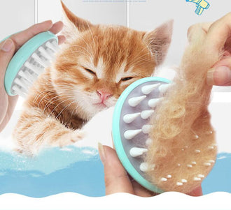 3-in-1 Cat & Dog Steam Brush – Pet Grooming Comb for Hair Removal, Cleaning & Massage