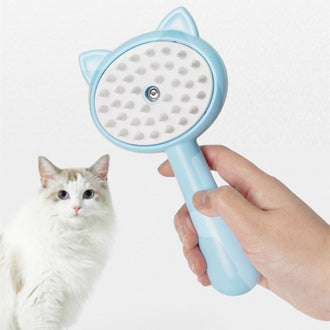 3-in-1 Cat & Dog Steam Brush – Pet Grooming Comb for Hair Removal, Cleaning & Massage