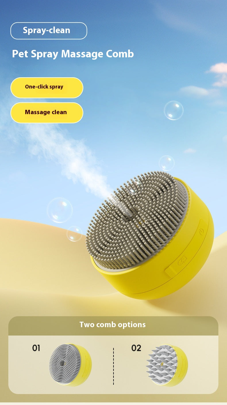 Electric Cat Spray Steam Comb – Pet Massage Hair Brush with Vaporizer for Dogs & Cats, Cleaning & Bathing Tool