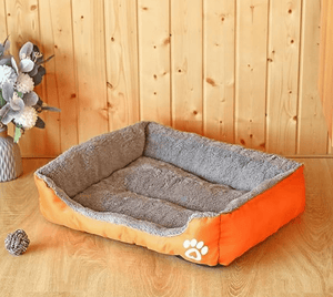 Soft Rectangular Dog & Cat Bed – Plush Cushion for Pets